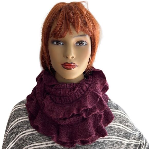 Apt 9 Ruffle Infinity Scarf Purple - Picture 1 of 5